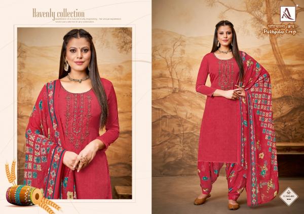 Alok Patiyala Crep Festive Wear Designer Dress Material